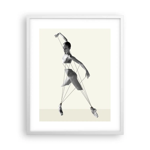 Póster en marco blanco - Títere de sí misma - 40x50 cm