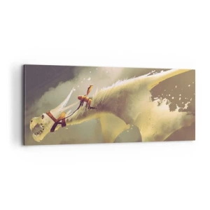 Cuadro sobre lienzo - Impresión de Imagen - Al rescate - 100x40 cm