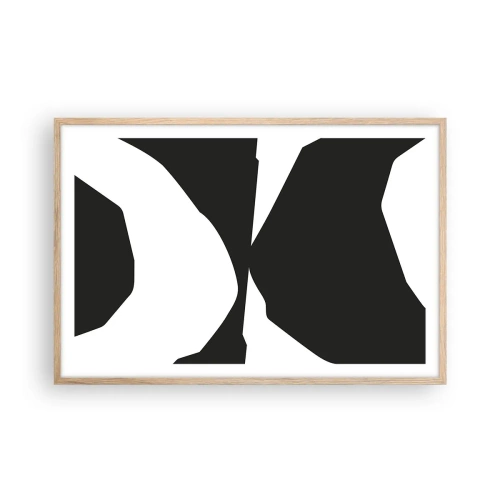 Póster en marco roble claro - Positivo-negativo - 91x61 cm