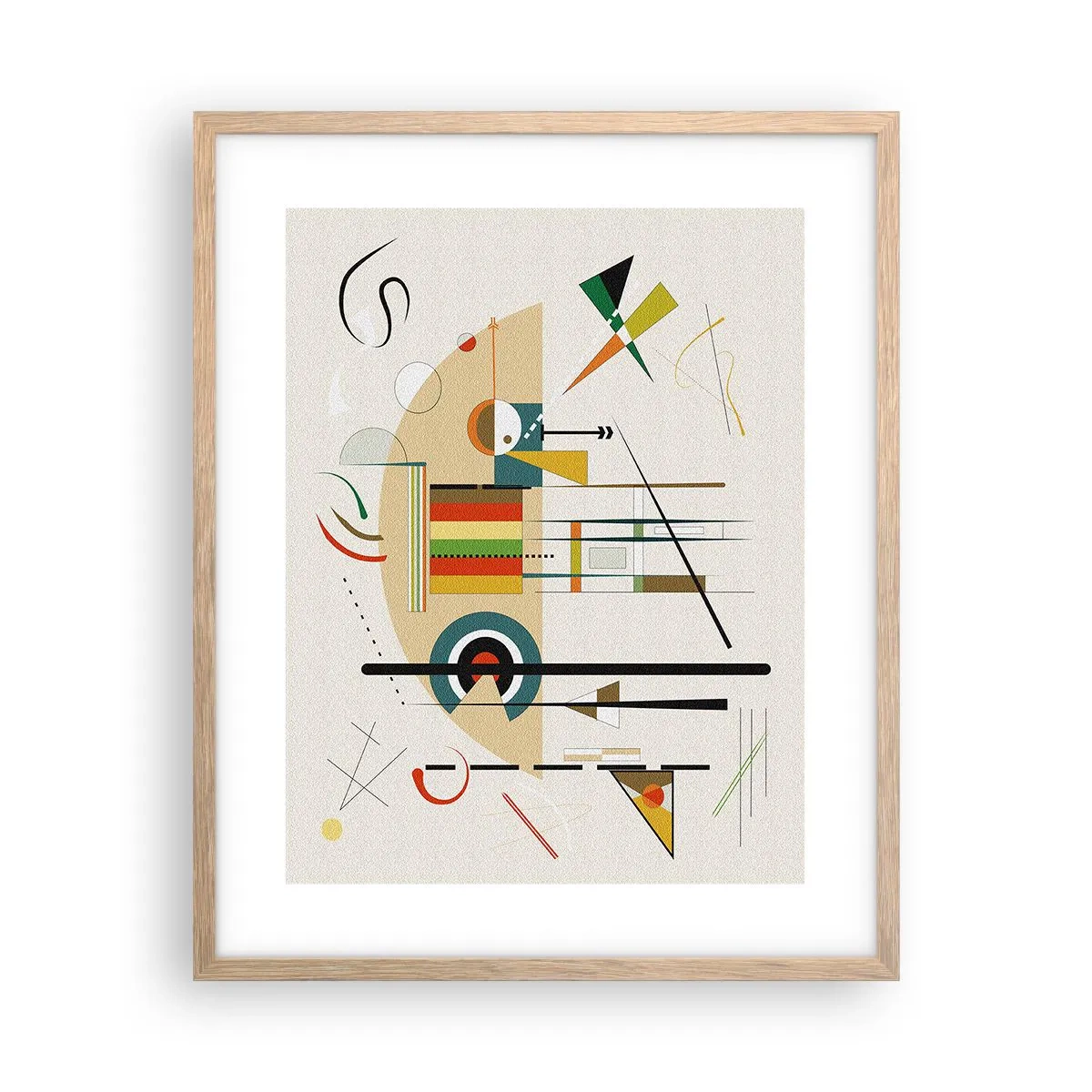 Póster en marco roble claro - Y el mundo ríe - 40x50 cm