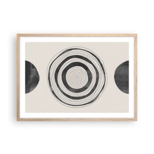 Póster en marco roble claro - Lo importante es lo que hay entre medias - 70x50 cm