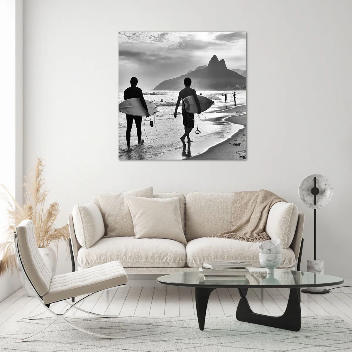 Cuadro sobre vidrio - Impresiones sobre Vidrio - Samba para una ola - 50x50 cm