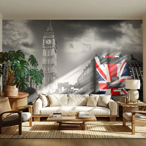 Fotomural Premium Sand - Orgullosa y grandiosa - Ciudad, Londres, Autobús de Londres - 350x256 cm