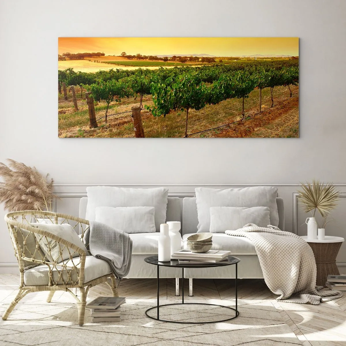 Cuadro sobre vidrio - Impresiones sobre Vidrio - Un trago del sol - 100x40 cm