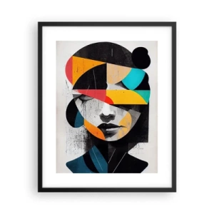 Póster en marco negro - Retrato interior multicolor - 40x50 cm