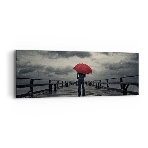 Cuadro sobre lienzo - Impresión de Imagen - No importa que llueva - 90x30 cm