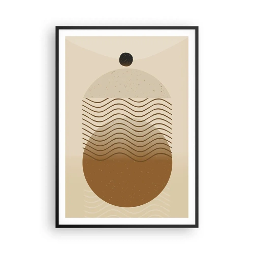 Póster en marco negro - Sobre el origen de las figuras geométricas - 70x100 cm