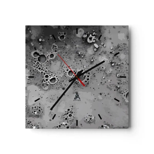 Reloj de pared - Reloj de vidrio - Como un paisaje lunar - 40x40 cm