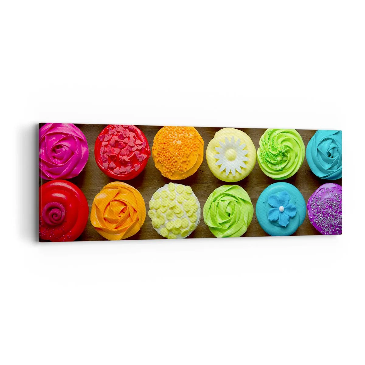Cuadro sobre lienzo - Impresión de Imagen - Cada uno diferente - todos deliciosos - 90x30 cm