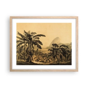 Póster en marco roble claro - En un ambiente colonial - 50x40 cm