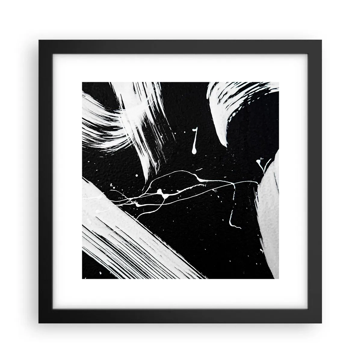 Póster en marco negro - Rompiendo la oscuridad - 30x30 cm