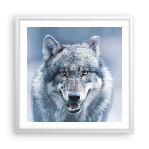 Póster en marco blanco - ¿Aceptarás el reto? - 50x50 cm