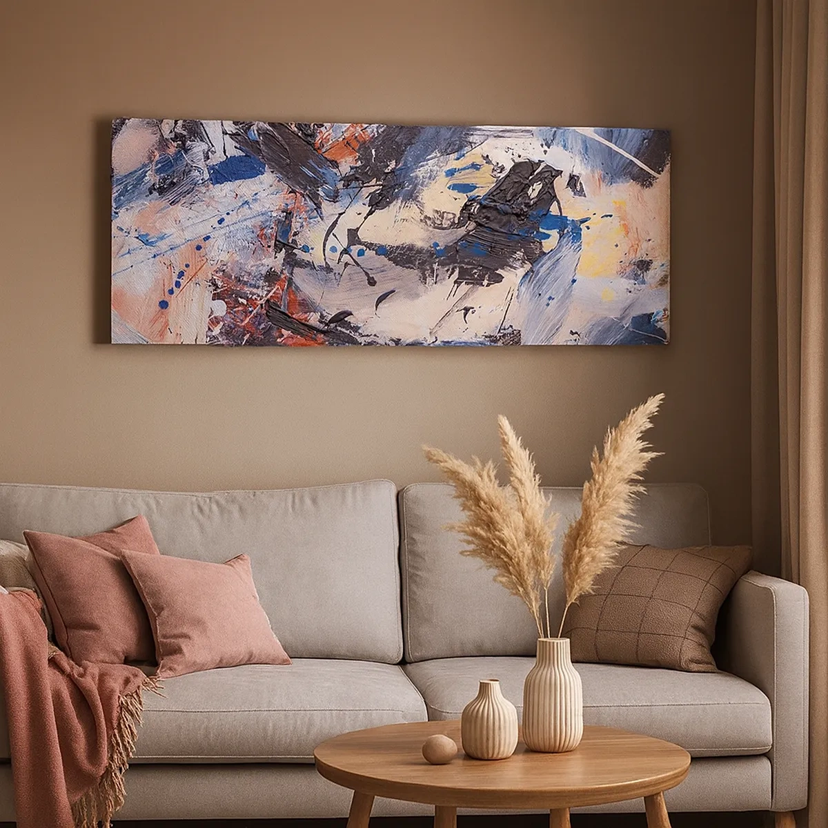 Cuadro sobre lienzo - Impresión de Imagen - Danza loca de la abstracción - 30x30 cm