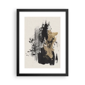 Póster en marco negro - Composición con pasión - 30x40 cm