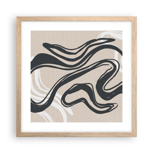 Póster en marco roble claro - Expresión multiplicada - 40x40 cm