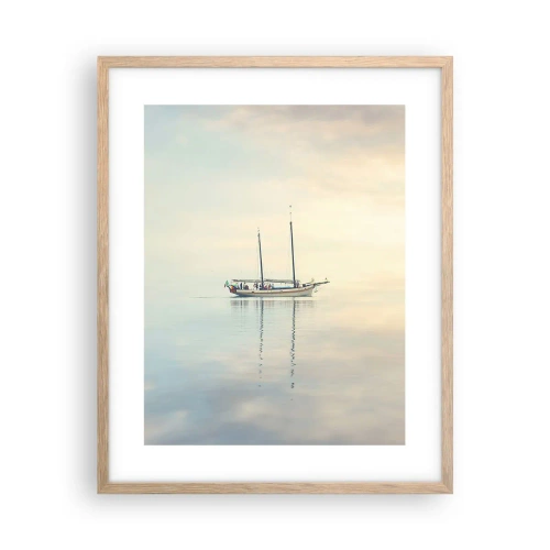Póster en marco roble claro - En un mar de silencio - 40x50 cm