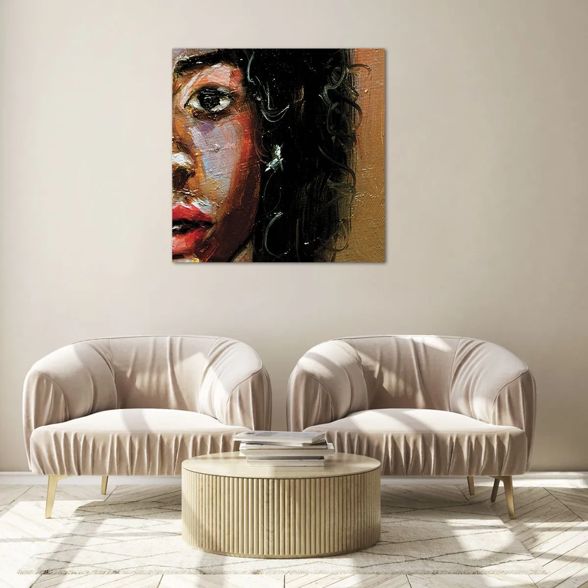 Cuadro sobre vidrio - Impresiones sobre Vidrio - La mitad de mi ser - 30x30 cm