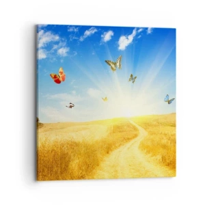 Cuadro sobre lienzo - Impresión de Imagen - ¿Cómo no amar el verano? - 70x70 cm