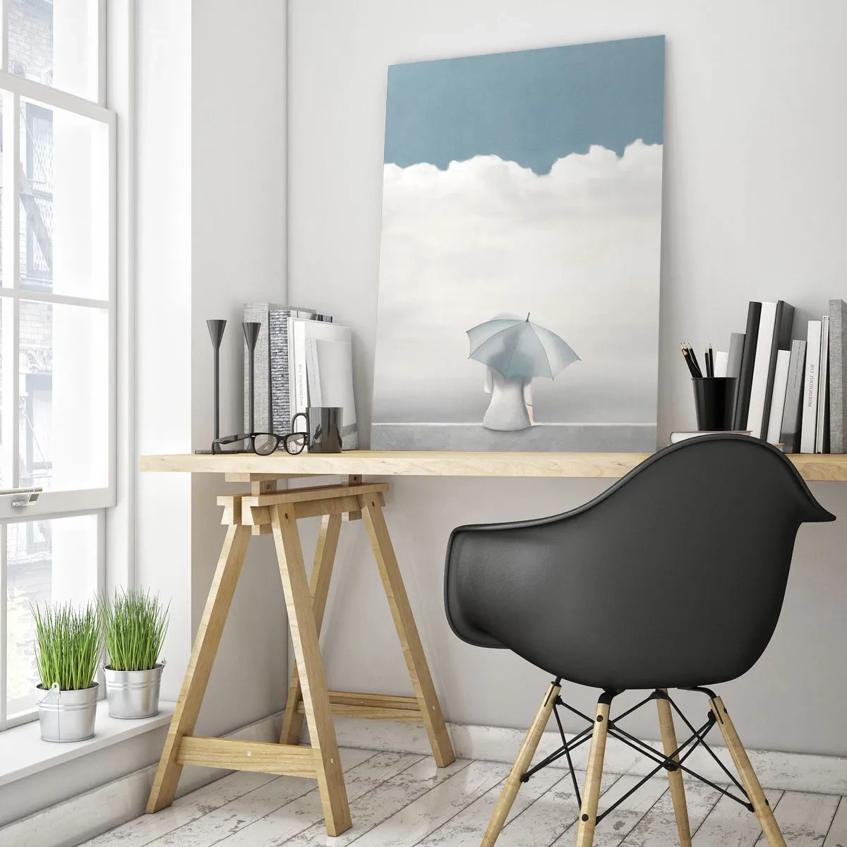 Cuadro sobre vidrio - Impresiones sobre Vidrio - En el límite de la realidad y los sueños - 80x120 cm