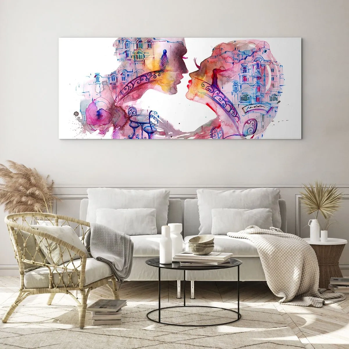 Cuadro sobre vidrio - Impresiones sobre Vidrio - Un puente secreto de suspiros - 100x40 cm