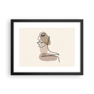 Póster en marco negro - Escucharse a sí misma - 40x30 cm