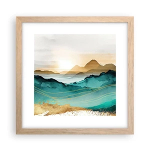 Póster en marco roble claro - Al borde de la abstracción - paisaje - 30x30 cm