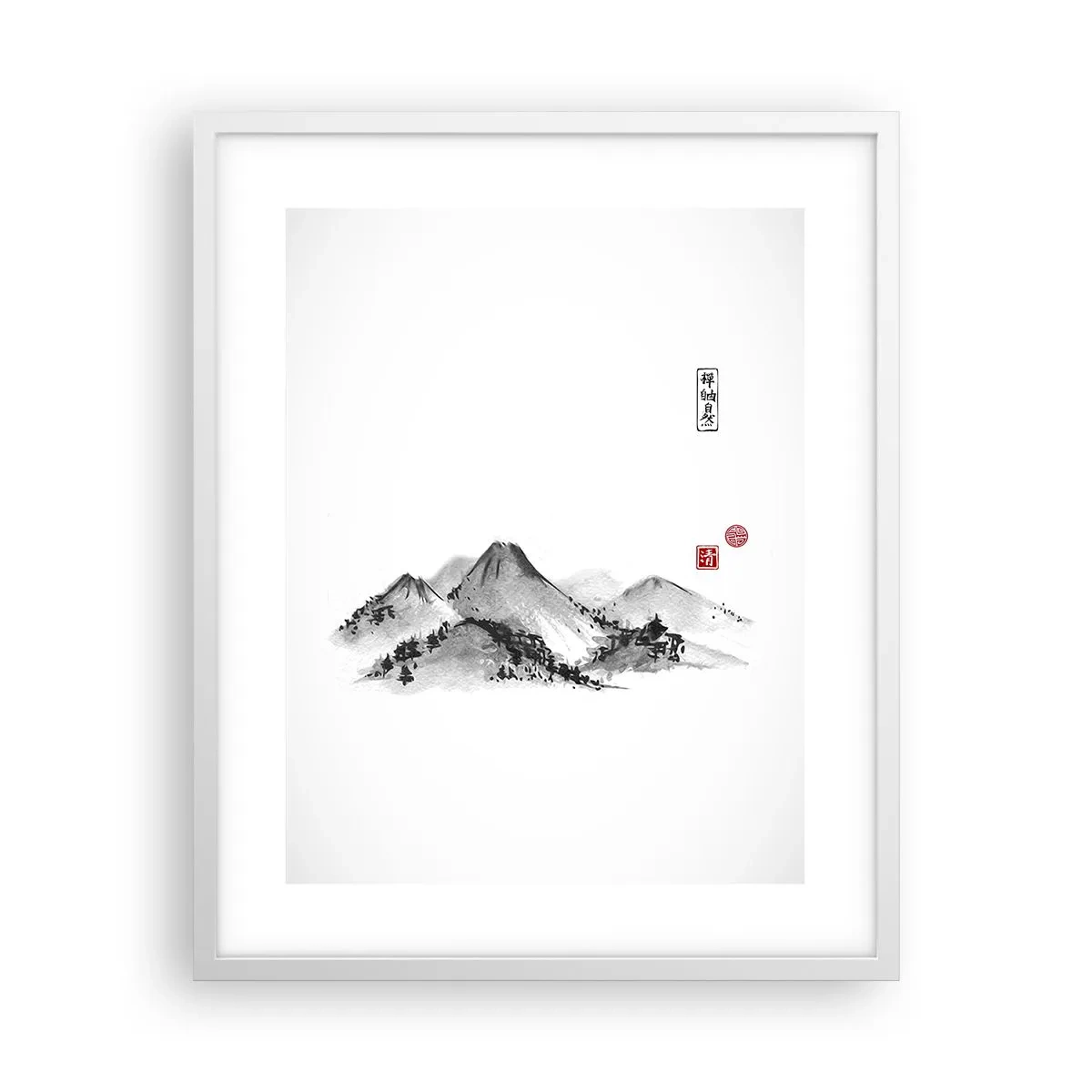 Póster en marco blanco - Más allá de lo lejano - 40x50 cm