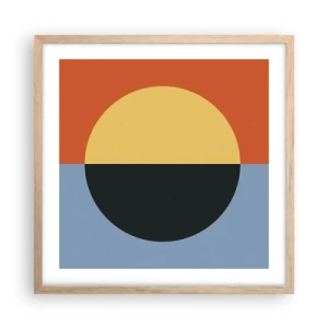 Póster en marco roble claro - Una composición de calidez y frescura - 50x50 cm