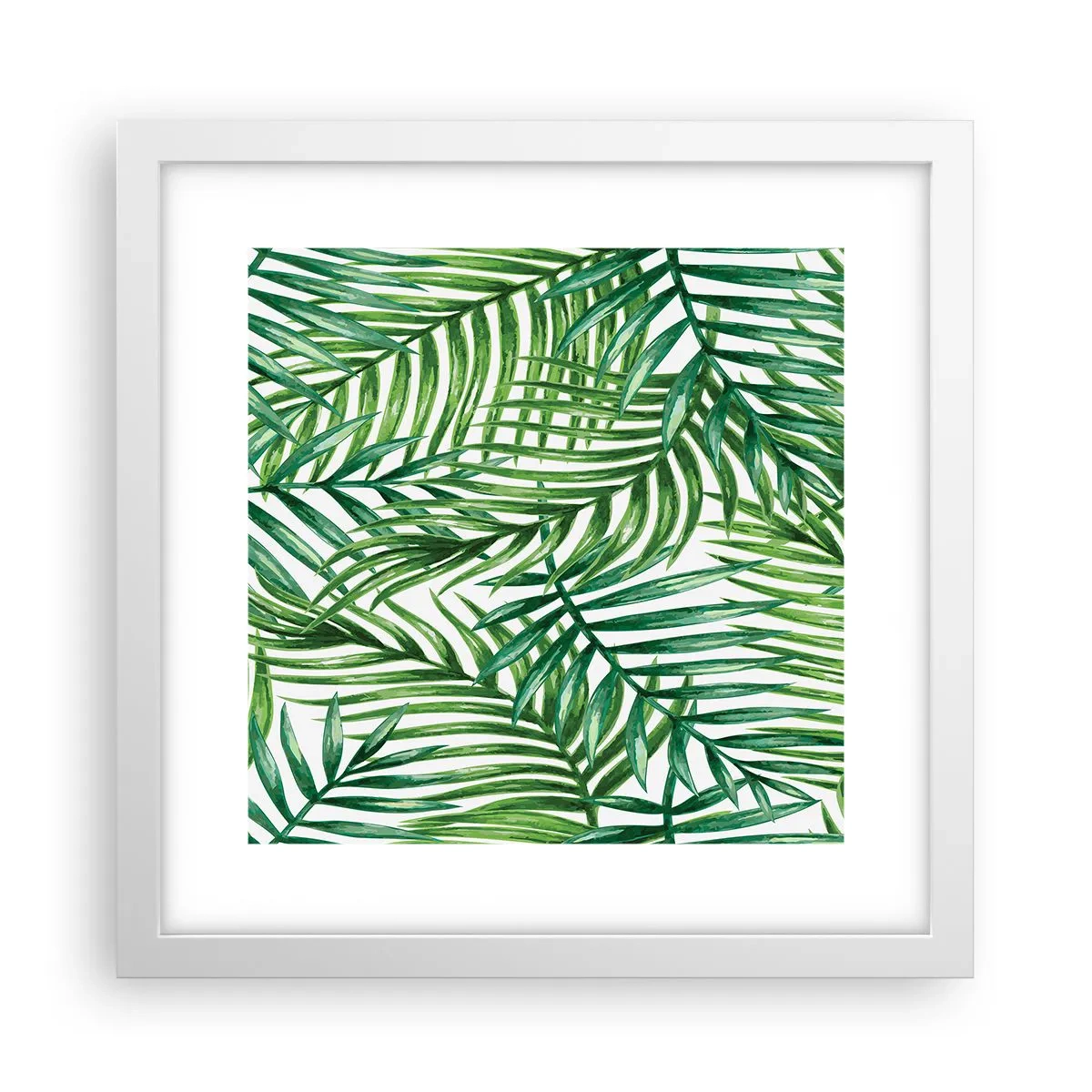 Póster en marco blanco - Bajo el verde - 30x30 cm