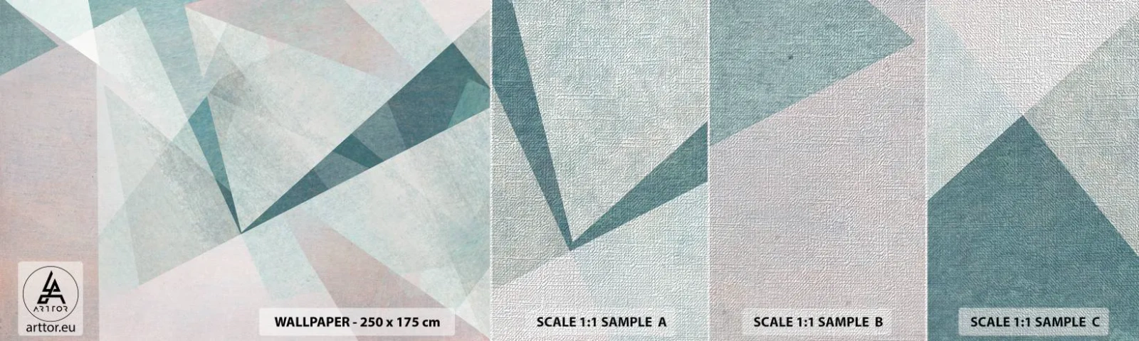 Muestra de fotomural Premium Canvas - Tranquilo pero dinámico - Abstracción, Pedazo, Patrón moderno - 100x30 cm