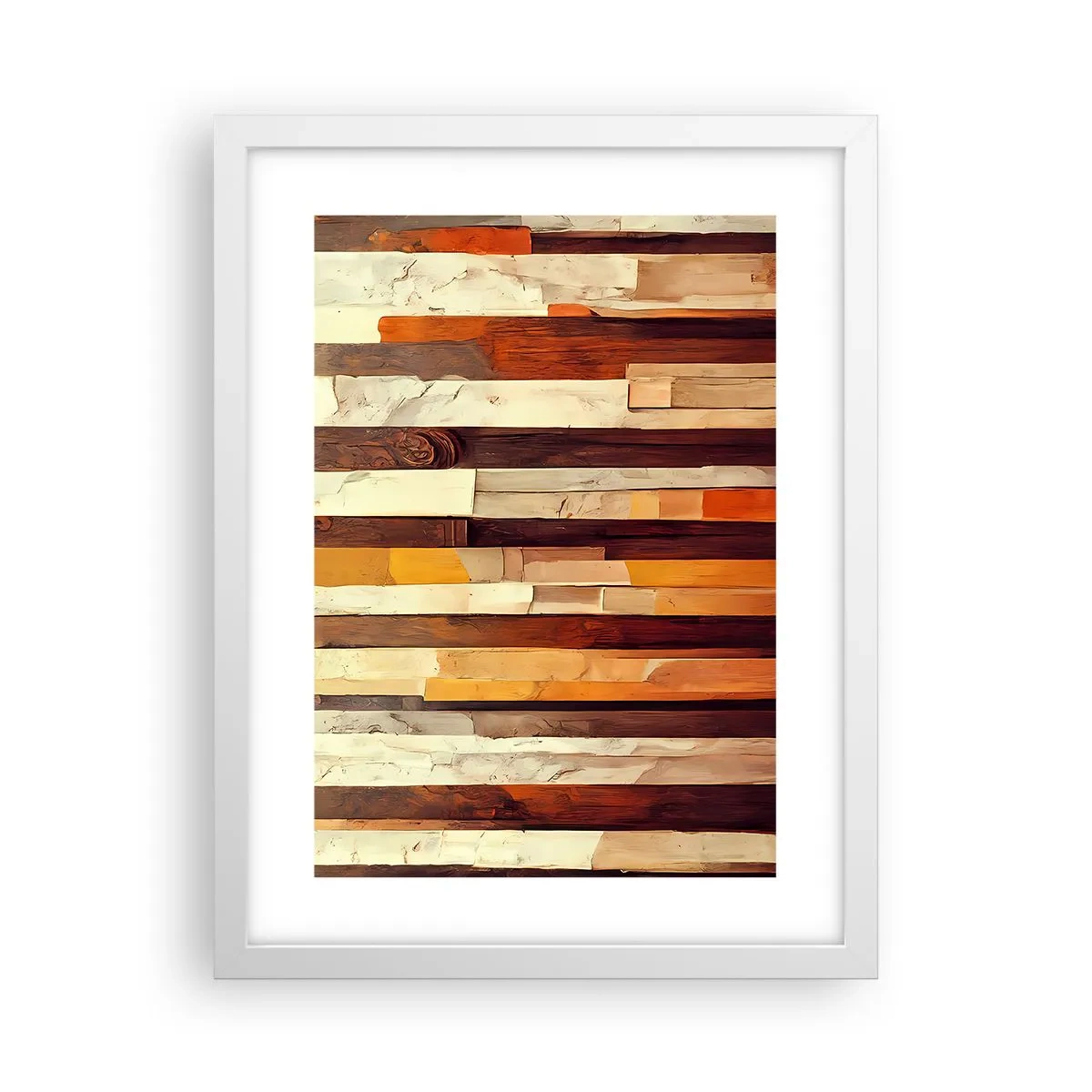 Póster en marco blanco - Himno de los árboles del bosque - 30x40 cm