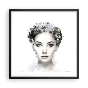 Póster en marco negro - Un retrato extremadamente elegante - 50x50 cm
