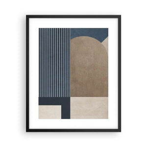 Póster en marco negro - Composición de sencillez y redondez - 40x50 cm