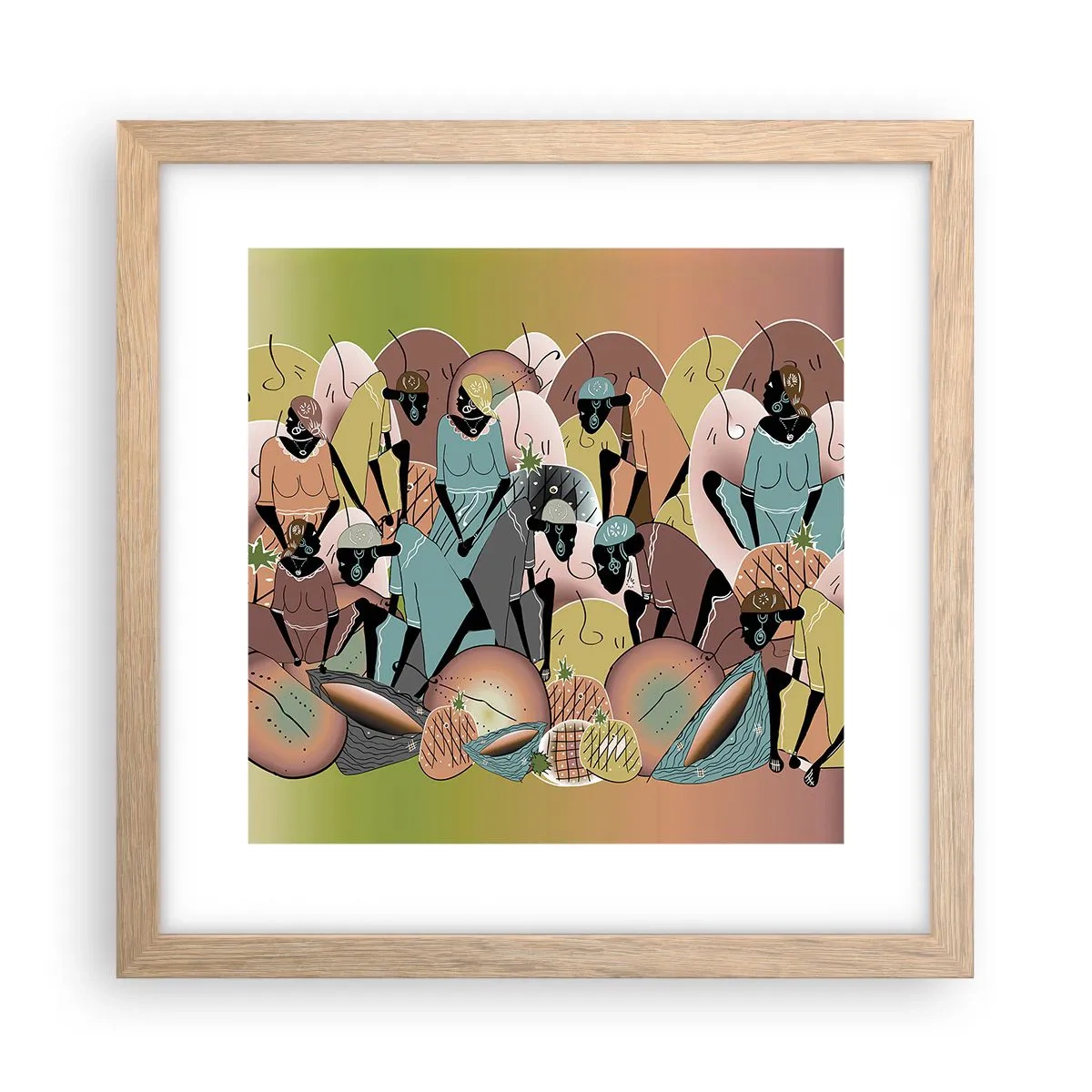 Póster en marco roble claro - Se avecina una gran celebración - 30x30 cm