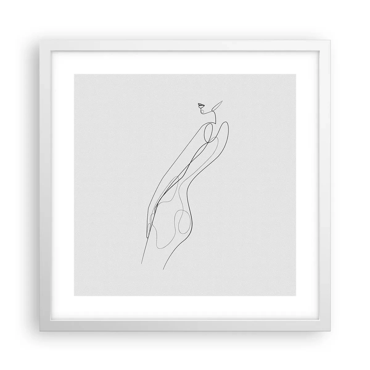 Póster en marco blanco - Apenas una promesa - 40x40 cm