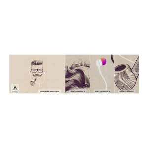 Muestra de fotomural Premium Sand - Moda masculina - Hombre, Abstracción, Tubo - 100x30 cm