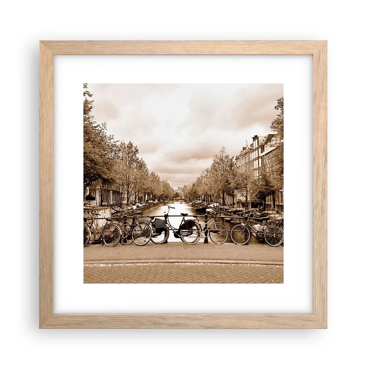 Póster en marco roble claro - Holanda solo hay una - 30x30 cm