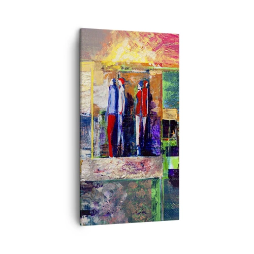 Cuadro sobre lienzo - Impresión de Imagen - Relaciones y emociones - 45x80 cm