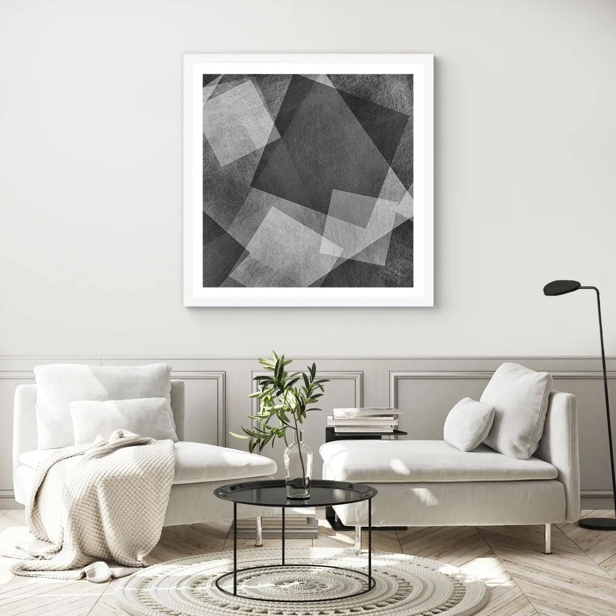 Póster en marco blanco - Un símbolo eterno de permanencia y orden - 50x50 cm