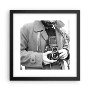 Póster en marco negro - En estilo retro - 30x30 cm