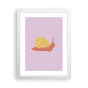 Póster en marco blanco - No hay prisa - 30x40 cm