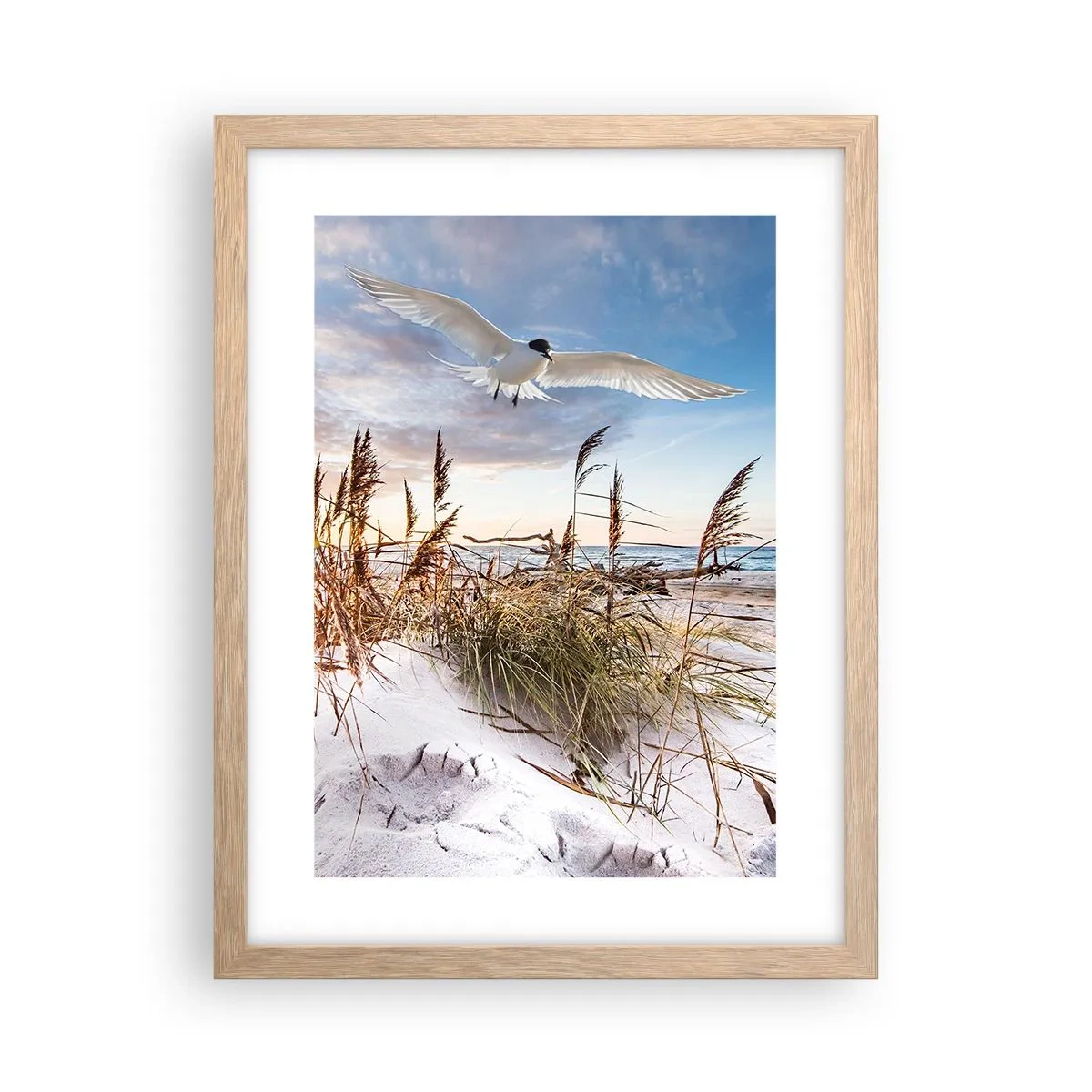 Póster en marco roble claro - Viento del mar - 30x40 cm