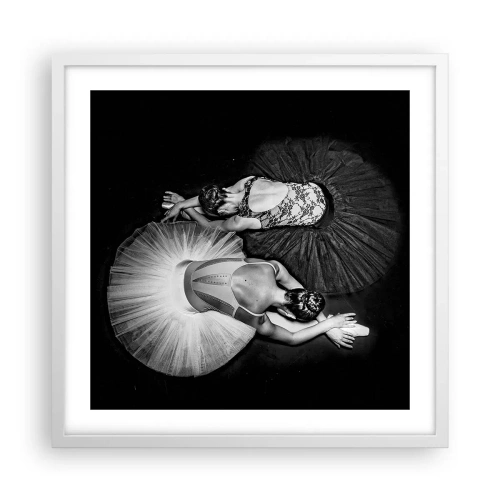 Póster en marco blanco - Yin y yang: el equilibrio perfecto - 50x50 cm