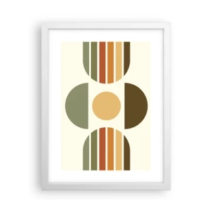 Póster en marco blanco - Los tonos de la tierra - 30x40 cm