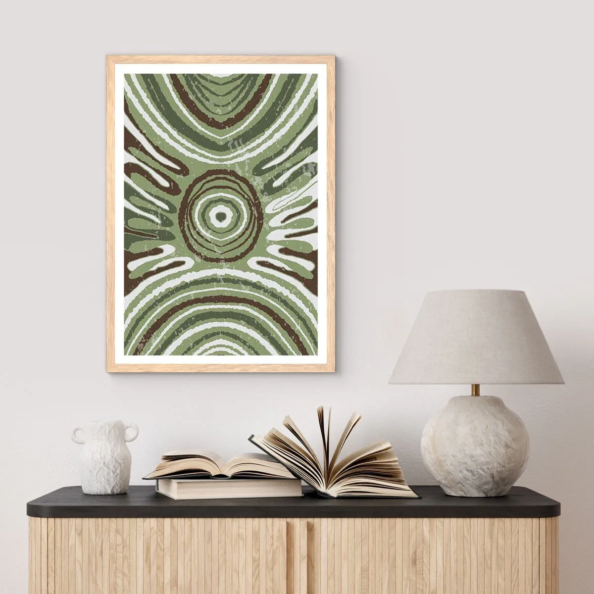 Póster en marco roble claro - Explosión de emociones - 50x70 cm