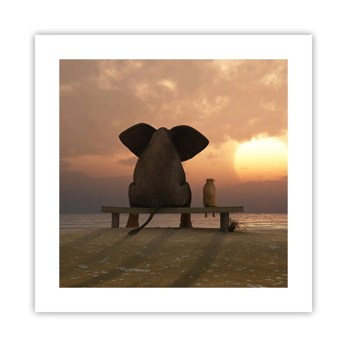 Póster - Es bueno estar en silencio juntos - 40x40 cm