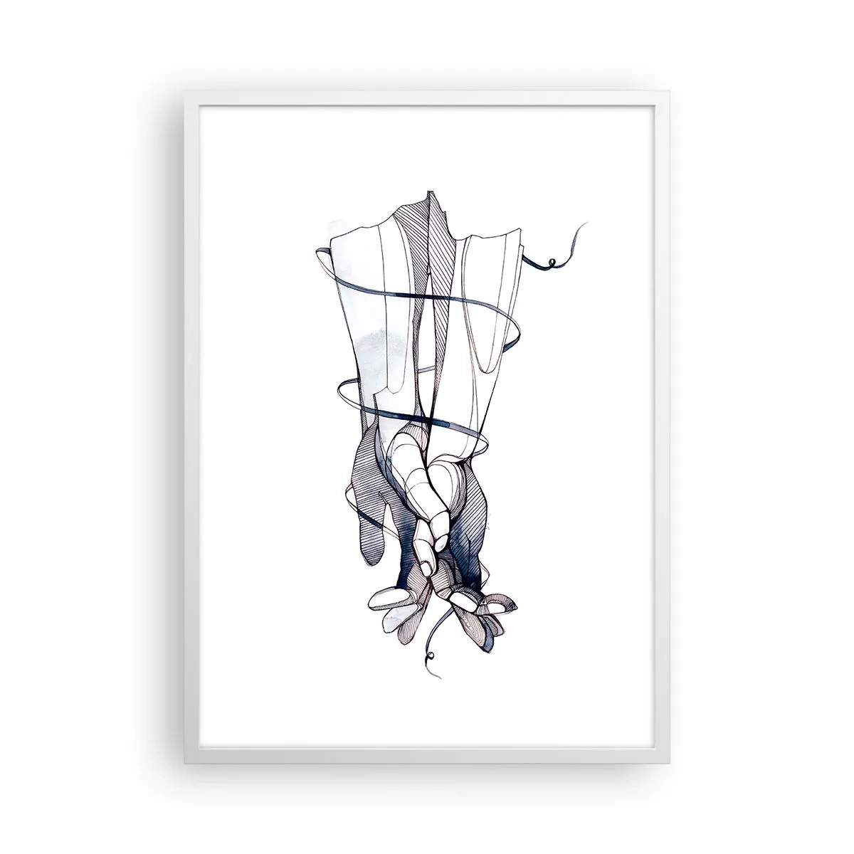 Póster en marco blanco - Un estudio sobre el contacto - 50x70 cm