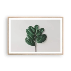 Póster en marco roble claro - El dibujo de la propia naturaleza - 91x61 cm