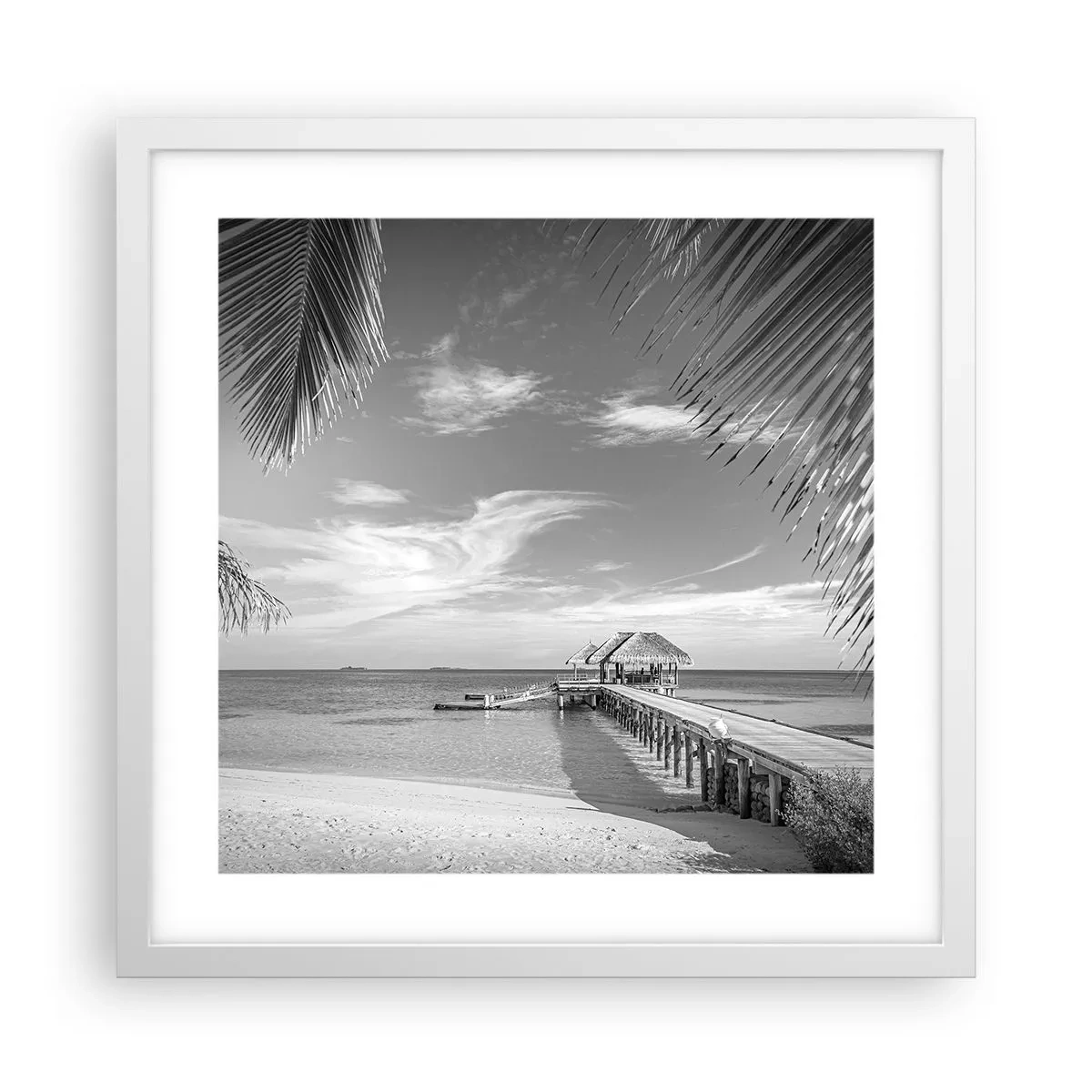 Póster en marco blanco - ¿Un recuerdo o un sueño? - 40x40 cm