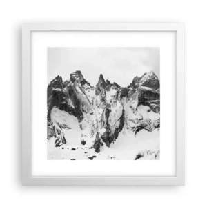 Póster en marco blanco - Cresta amenazante - 30x30 cm